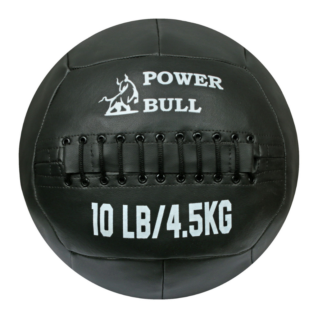 Kit 2 unidades Wall Ball Couro Eco Medicine Funcional 4.5kg e 5.4kg POWER BULL