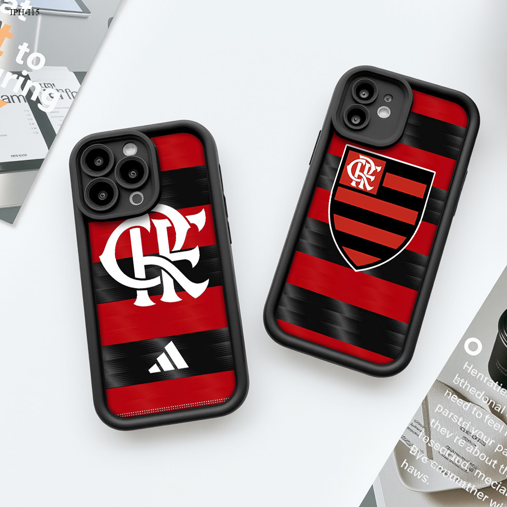 Capinha Capa de silicone Anti-impacto Marco Flamengo para Samsung A15 A72 A05S A54 S20 S21 S22 S23 S24 S25 FE ULTRA