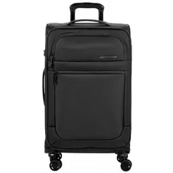 Mala Média de 23kg Poliéster 4 Rodas 25,5" Edimburgo Preta