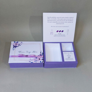 Caixa  personalizada com divisórias lavanda em Oferta na Shopee