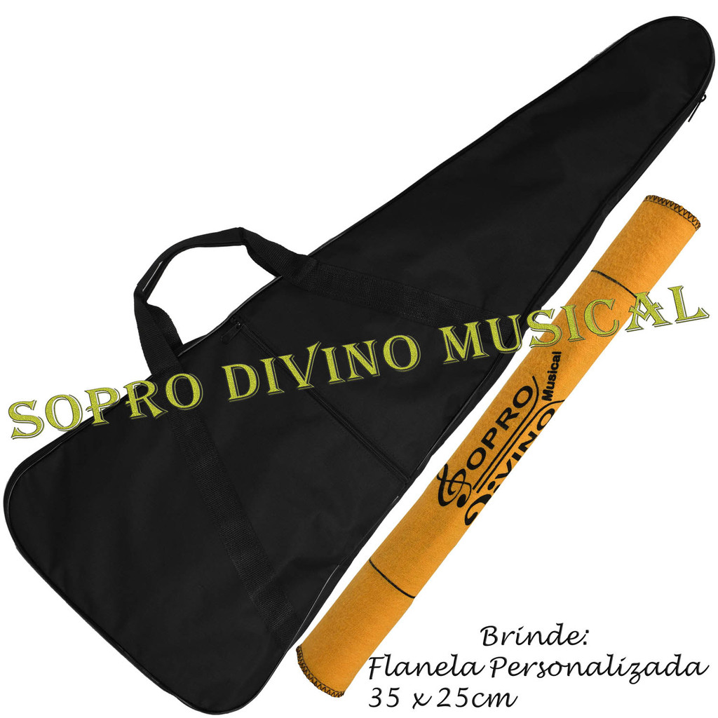 Capa Contra Baixo Elétrico 119cm Slim Protection Bags Preto