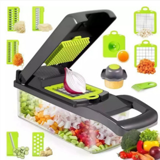 Fatiador Profissional Multifuncional De Aço Inoxidável 16 Em 1 Para Vegetais/Frutas/Legumes em Oferta na Shopee