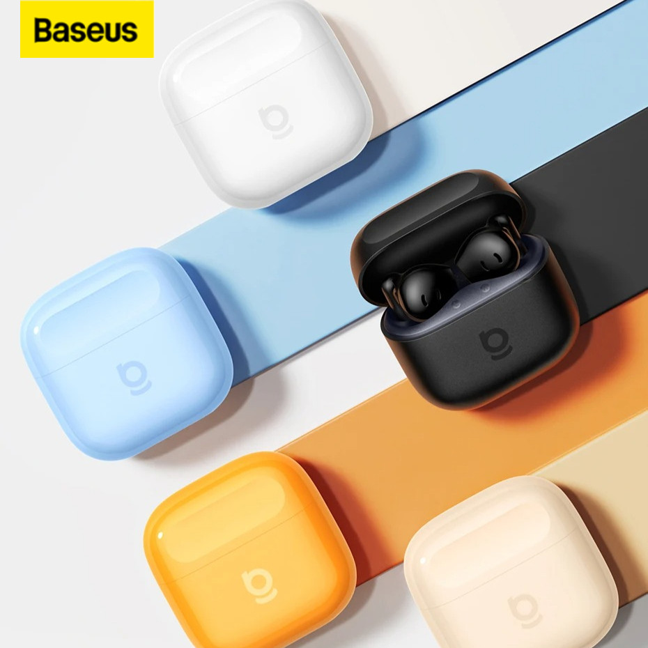 Baseus Baixo BS2 Lite Verdadeiro Sem Fio Fones De Ouvido Bluetooth 6.0 Semi-in-Ear 2 Microfone AI ENC 40H Playtime IP55