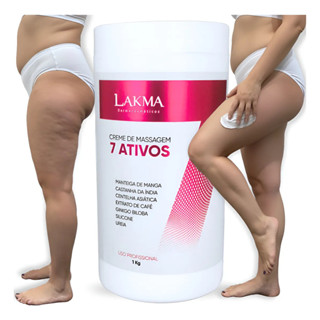 CREME 7 ATIVOS MASSAGEM CORPORAL LAKMA DRENAGEM 1KG REDUTOR em Oferta na Shopee