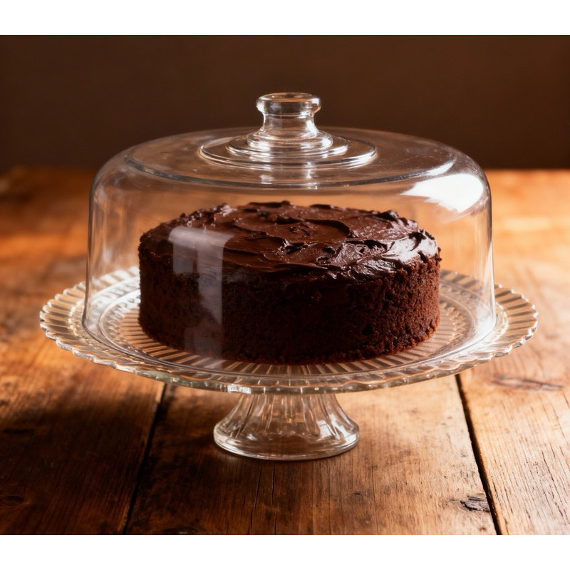 Suporte para Bolo de Vidro Diamond Viena 3x1 com Pé + Tampa Acrílica Premium em Oferta na Shopee
