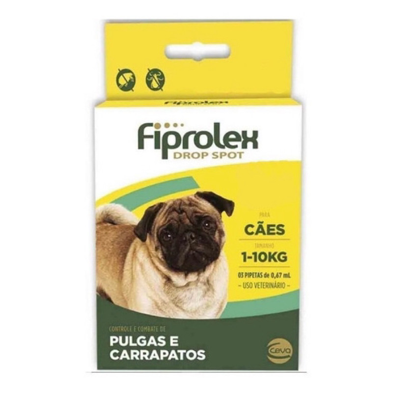 Remedio Pipeta Fiprolex Caes antipulgas e carrapatos 1 a 10kg leve 3 pague 2 pipetas