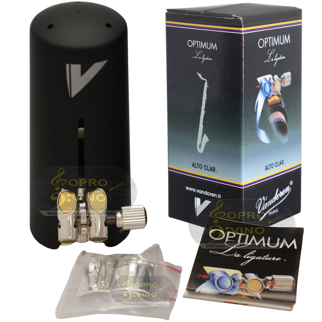 Abraçadeira Clarone Alto Mib Vandoren Optimum LC03P Prata 3 Ressonadores Cód. 9243