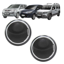 Kit 2 Difusor Saída Ar Palio 2012 a 2018 Doblo 2002 a 2021 Preto
