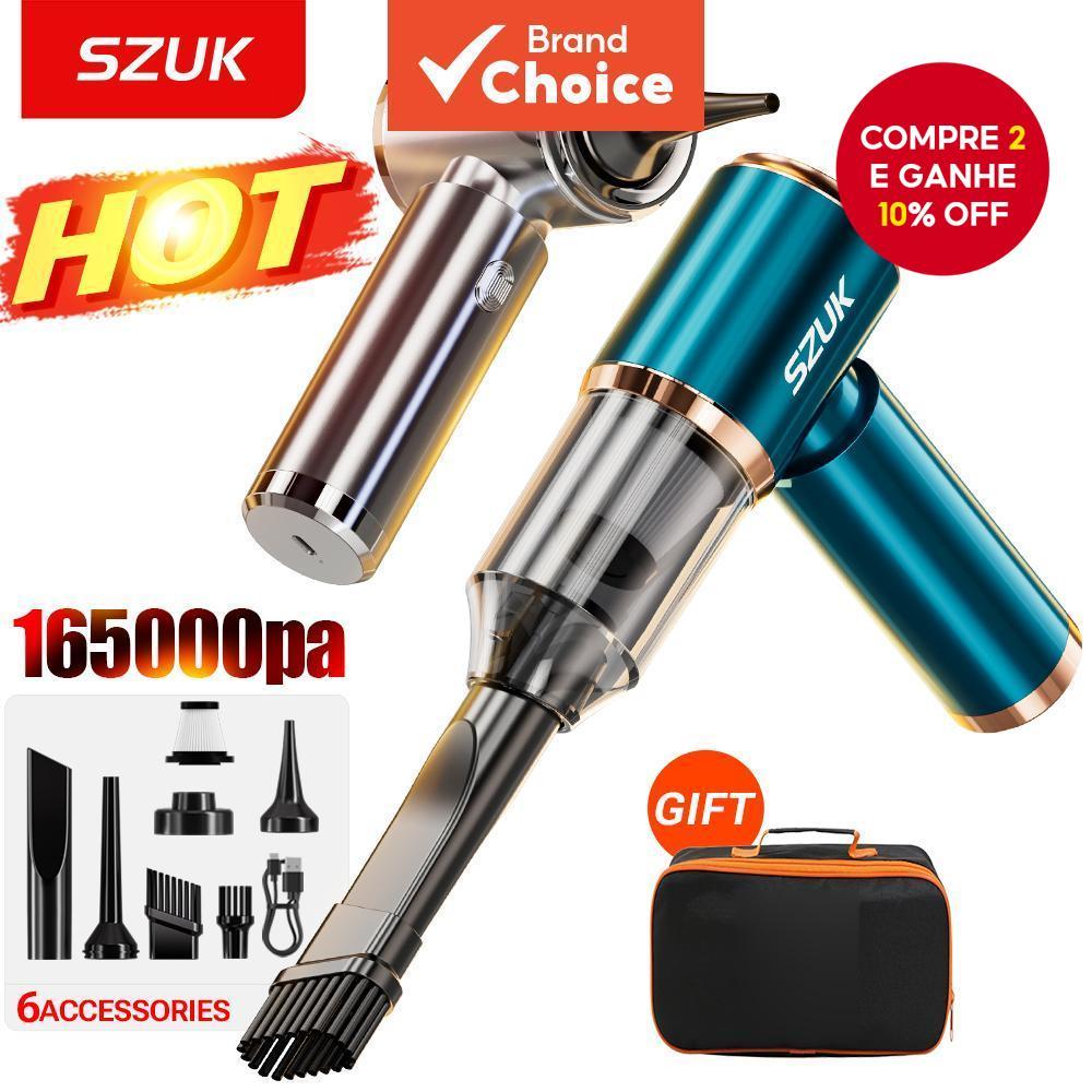  SZUK Aspirador de Pó para Carro - Adequado para Limpeza de Carro, Casa e Teclado - Potente Mini Secador de Cabelo