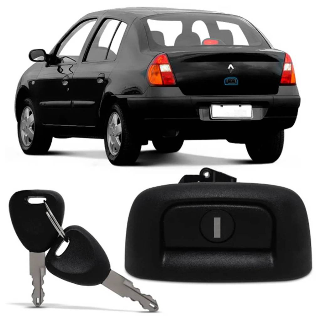BOTAO CILINDRO CHAVE MACANETA EXTERNA PORTA MALAS CLIO SEDAN em Oferta na Shopee