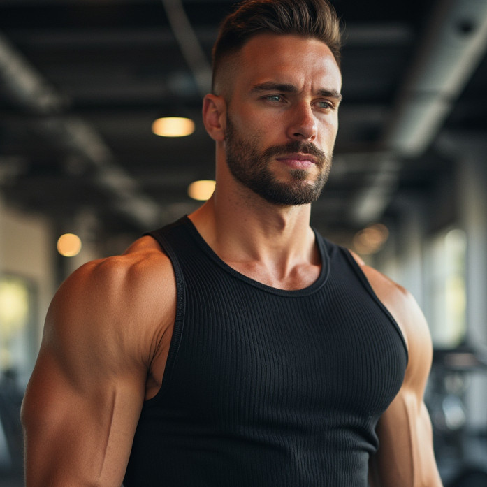 Regata Canelada Masculina Estilo Americano esporte premium slim Fitness ribana academia preto justa ao corpo