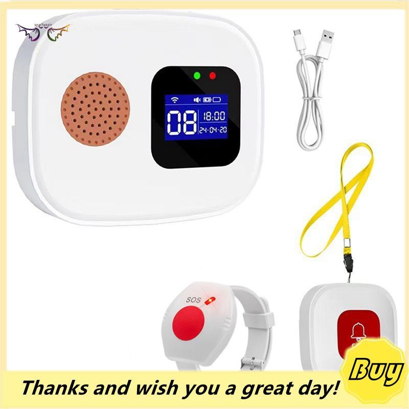 Tuya WiFi Sem Fio Cuidador Pager Sistema De Botão Chamada Alerta Emergência Para Idosos Paciente Hospital