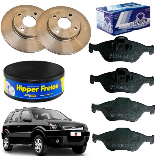 Disco Freio + Pastilha Ecosport 2009 Á 2012 1.6/2.0..