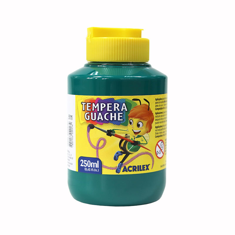 Tinta guache Verde Bandeira 250ml 511 Acrilex em Oferta na Shopee