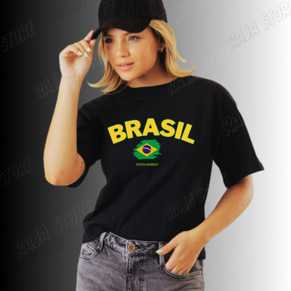 Camisa Camiseta Brasil 100% Algodão Estampada copa do mundo 2026 Lançamento Futebol Envio Rápido