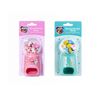 Kit borrachinhas fofas e divertidas com maquina gacha Fofy Unicornio Bichinhos Papelaria Fofa em Oferta na Shopee