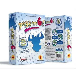 Pega Em 6 Jogo de Cartas Edição Comemorativa 25 Anos Papergames Original Tabuleiro Estratégia em Oferta na Shopee