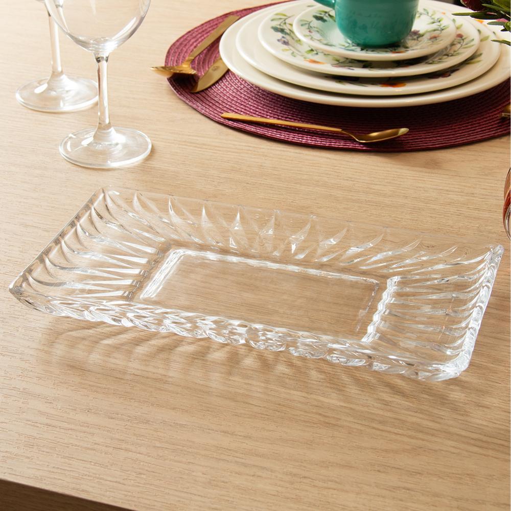 Travessa para Servir Diamond 30cm x 16,5cm x 3cm Cristal