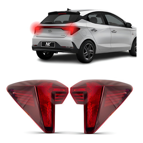 Par/Un Lanterna Traseira Hb20 Hatch 2023 2024 Canto Sem Led