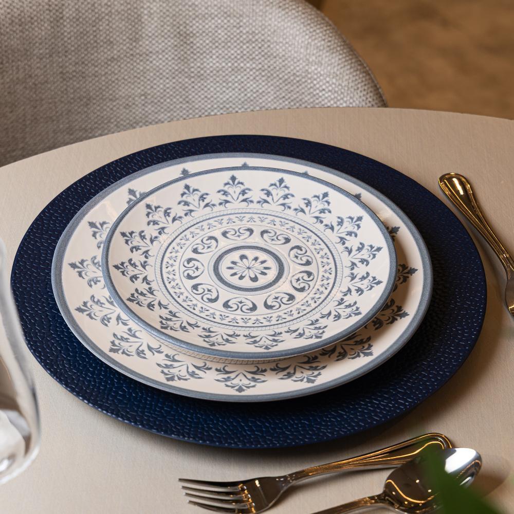 Prato para Sobremesa Porto 20cm Azul Cerâmica Wolff
