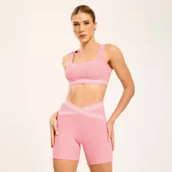 Short Ultimate Rosa Cravo Canelado