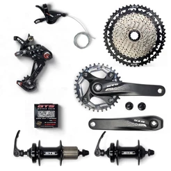 Kit Transmissão 12V GTS 1x12 C/ Corrente + Cassete GTS 11x50 + Pedivela GTS 34D + Cubo GTS C/ Blocagem