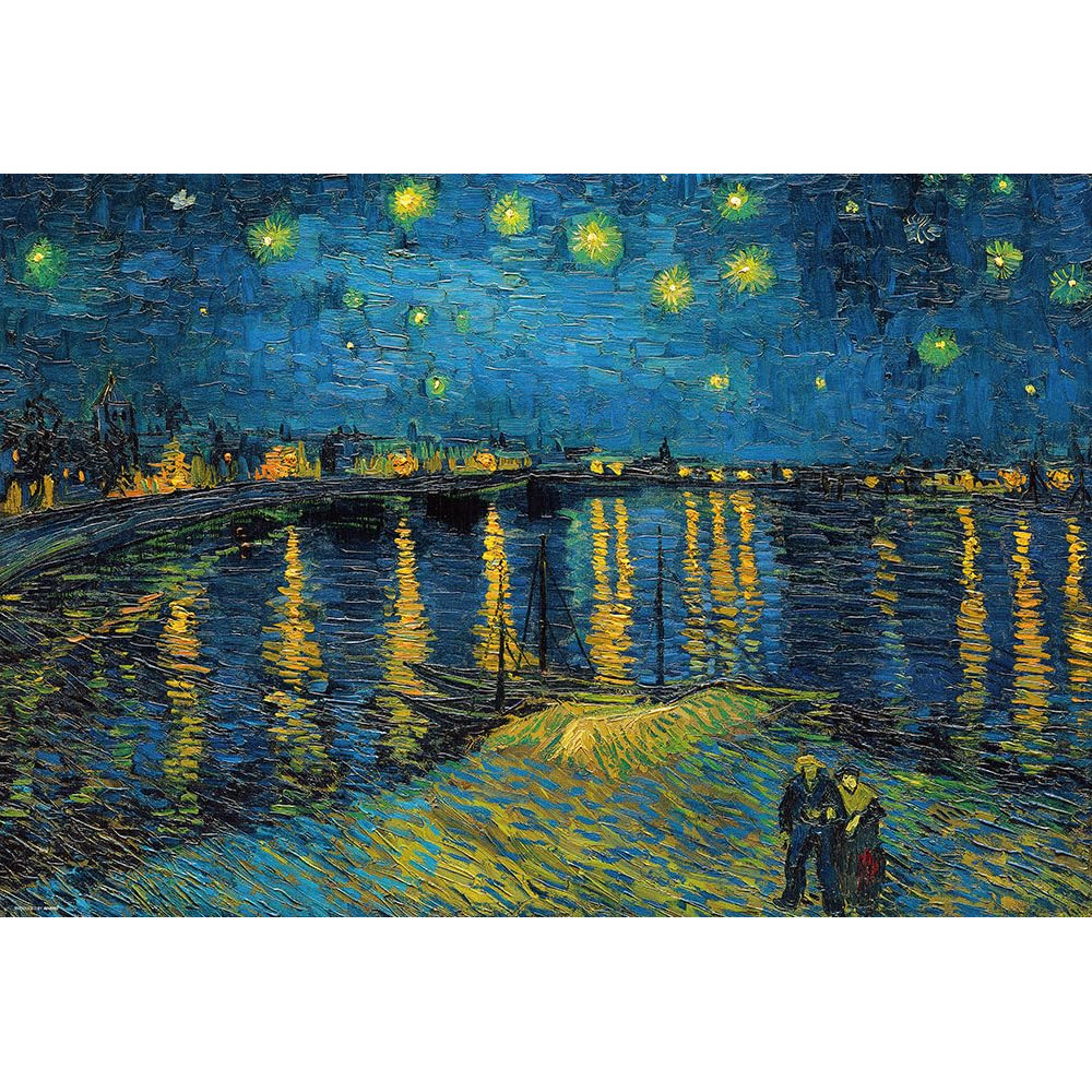 【Fabricado no Japão】Quebra-cabeça de 1000 peças Beverly Noite Estrelada sobre o Rio Ródano (49×72 cm) 1000-075