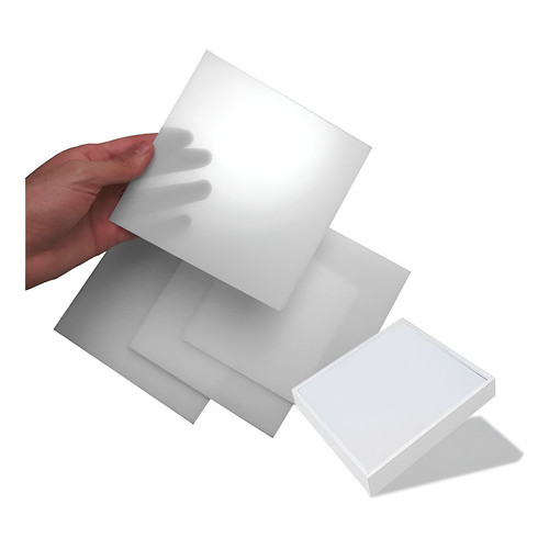 Chapa Ps Luminaria Branco Leitosa Translucida 2mm Tam 2x1