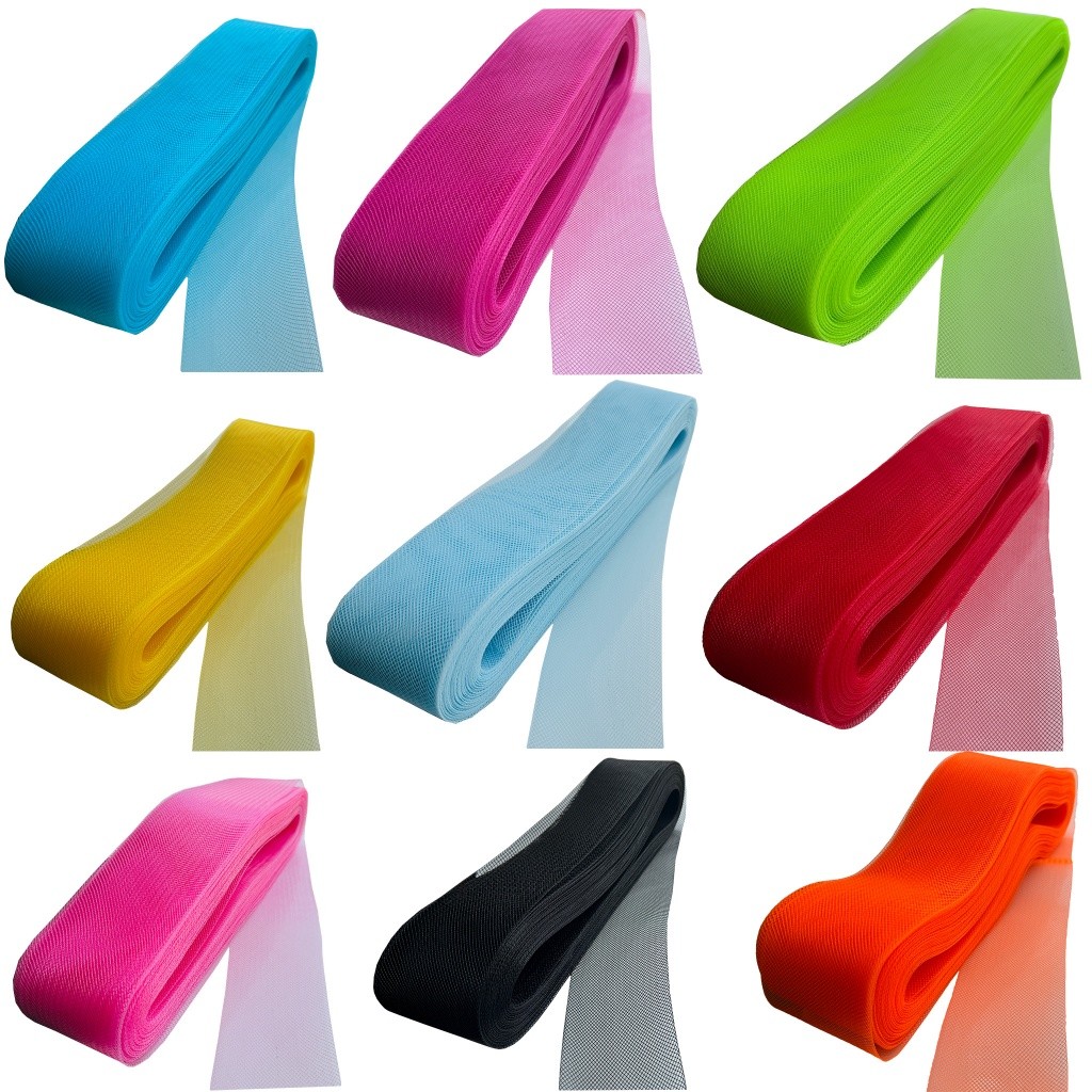 Fita de Crinol 7cm x 45m para Laços, Tiaras, Vestuário e Artesanato em Oferta na Shopee