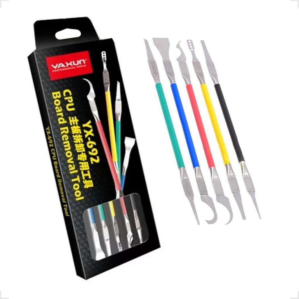 Kit Com 5 Espátulas De Precisão Ultra Fina Para Manutenção Em Placas De Smartphones Celulares YX-692