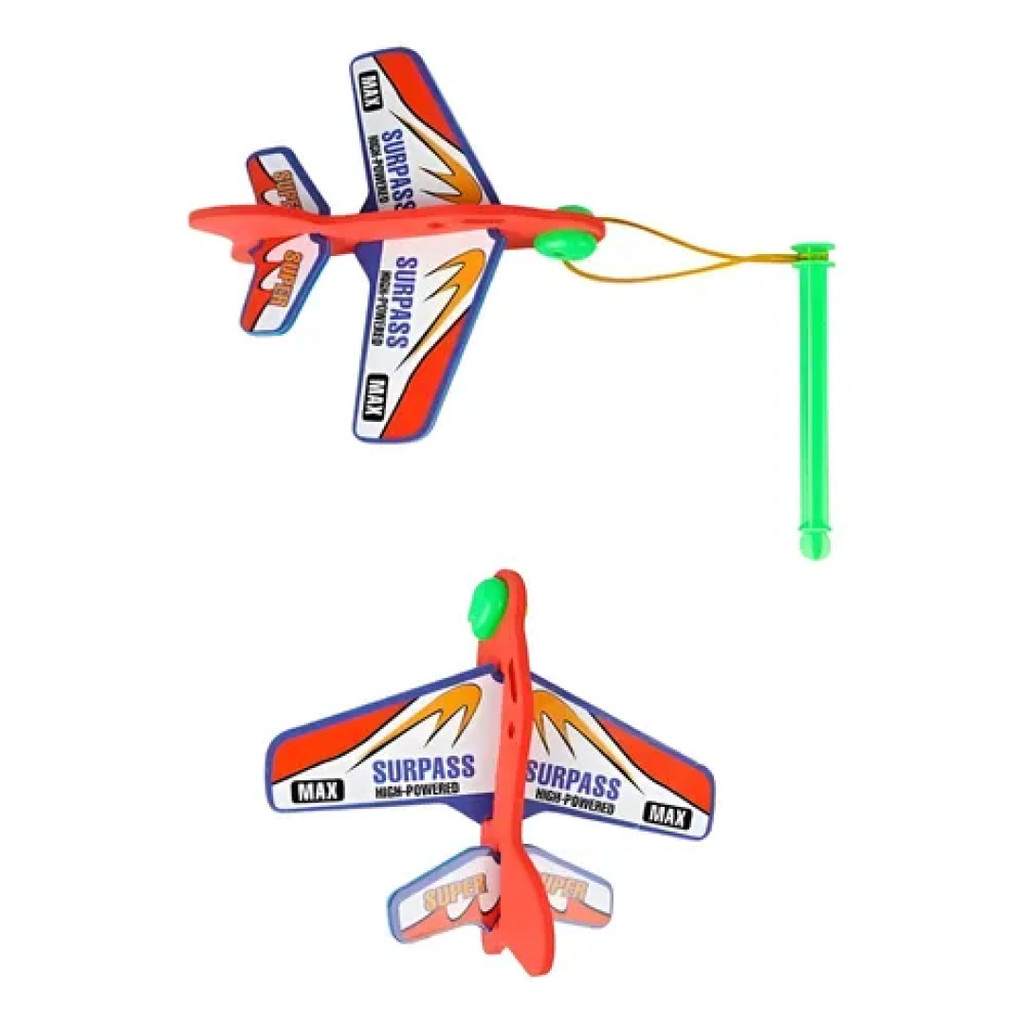 Brinquedo Lançador Avião Planador Estilingue Voa De Verdade Para Menino