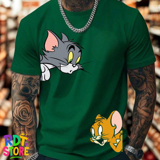 Camiseta casual estilosa personalizada Tom e Jerry camisa estampada 100% Algodão lançamento FASHION