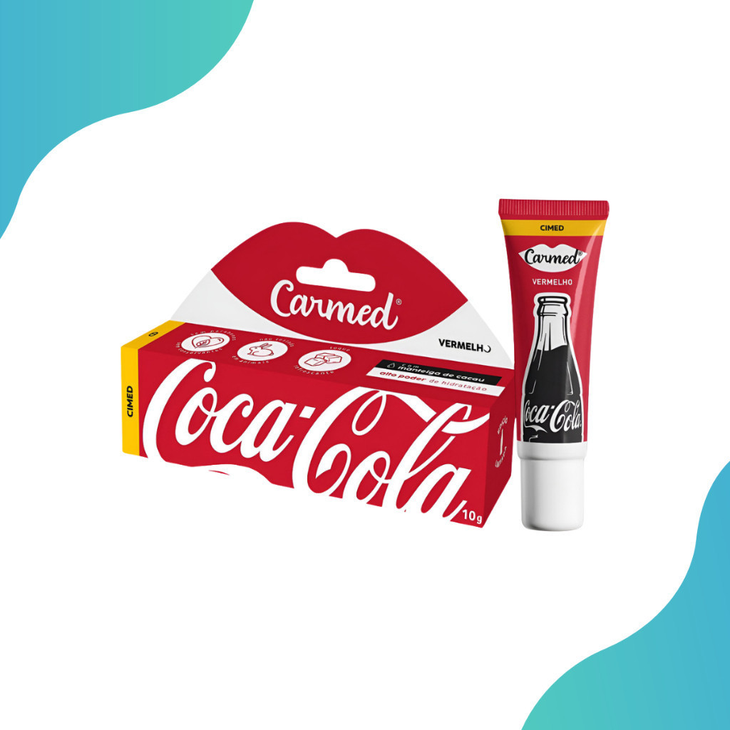 Hidratante Labial Carmed Coca-cola Vermelho 10g em Oferta na Shopee