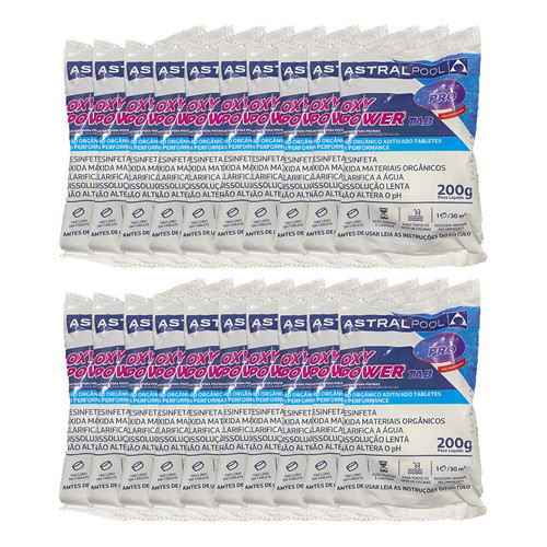 Kit Pastilha Cloro Oxy Power Tablete Desinfetante 20 Peças