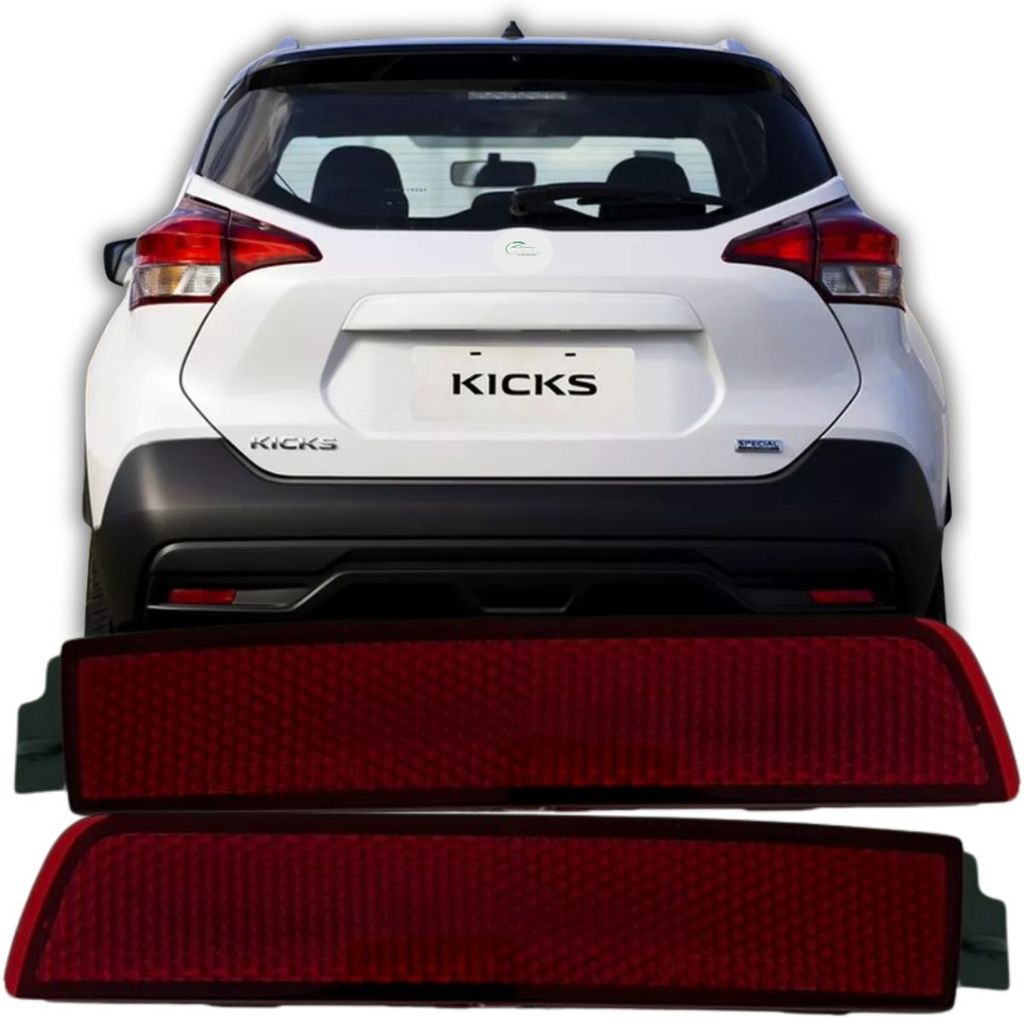 Par Refletor Parachoque Traseiro Para Nissan Kicks 2017 à 2021 Sentra 2014 à 2020
