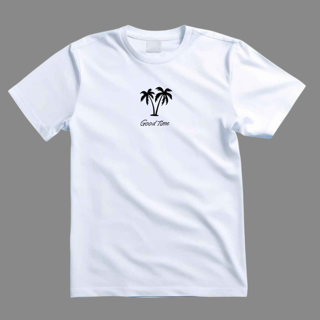Camiseta Blusa Algodão Premium Estampada Manga Curta Good Time Lançamento Modinha