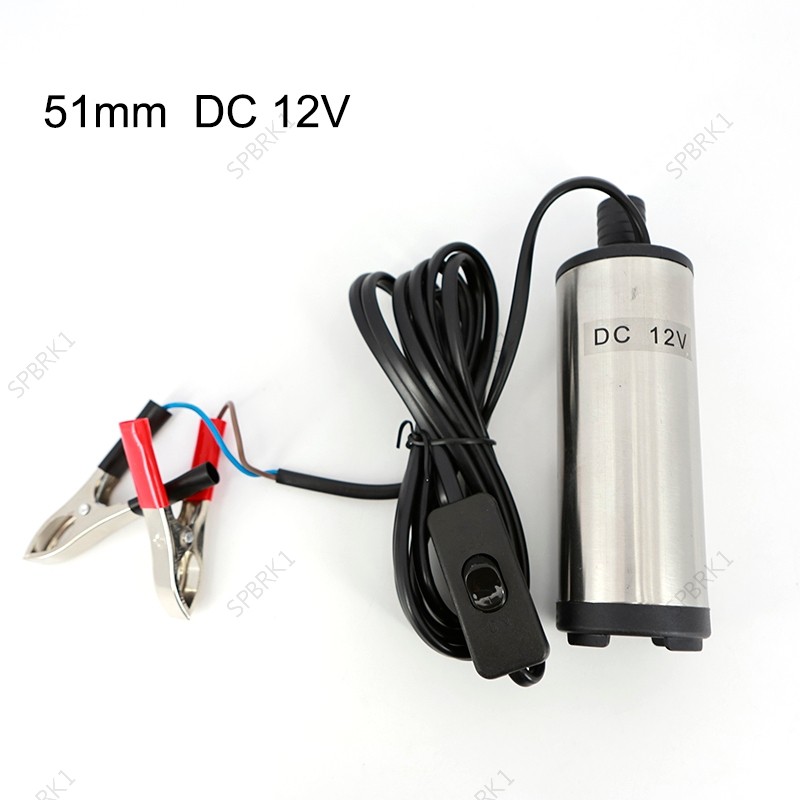 51mm DC 12V Bomba De Combustível Diesel Elétrica 30L/min Elevador 3m Água Óleo Carro Acampamento Pesca Interruptor Trans