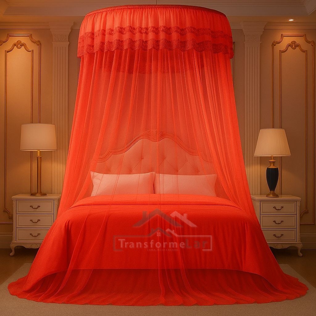 Mosquiteiro Teto Casal Gigante Box queen Super King Com Abertura Lat 14M