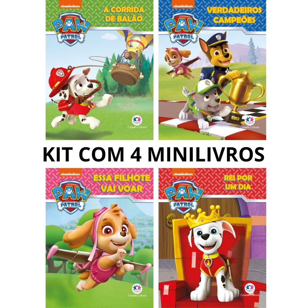 Kit com 4 Minilivros | Patrulha Canina em Oferta na Shopee