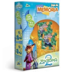 JOGO DE MEMÓRIA ZOOTOPIA 2 TOYSTER 24 PARES BRINQUEDO FILMES DISNEY ANIMAIS EDUCATIVO DESENHOS KIDS