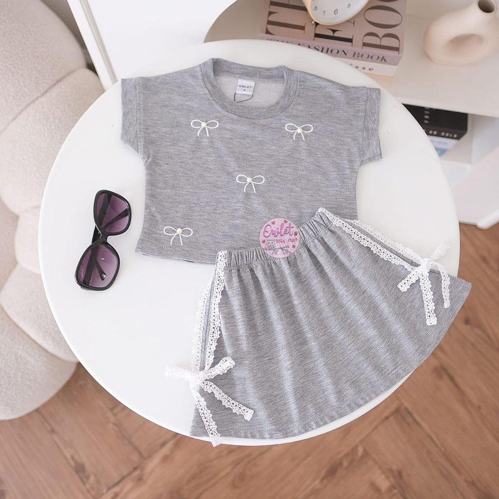 OWLET-Saia Sheena – Terno Feminino Com Estampada Roupas Femininas Estampa De Fita Top Kutung 1-7 Anos