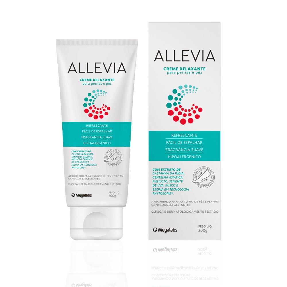 Allevia Creme Relaxante para Pernas e Pés 200g em Oferta na Shopee