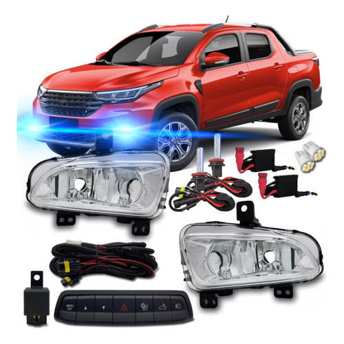 Kit Farol Milha Strada 2021 2022 2023 Mod Orig + Xenon H11 8000k