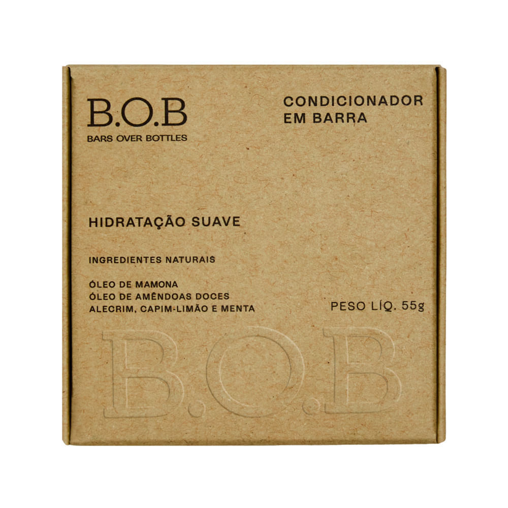 Condicionador em Barra Hidratação Suave B.O.B Bars Over Bottles 55g