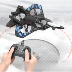 Aviao Drone Planador com LED e Controle Remoto Recarregavel Infantil 4 Funcoes