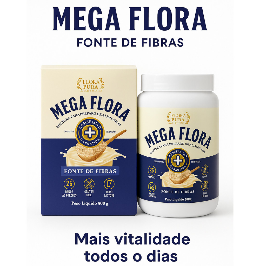Mega Flora Flora Pura 500g Suplemento Natural Quinoa e Açaí em Oferta na Shopee
