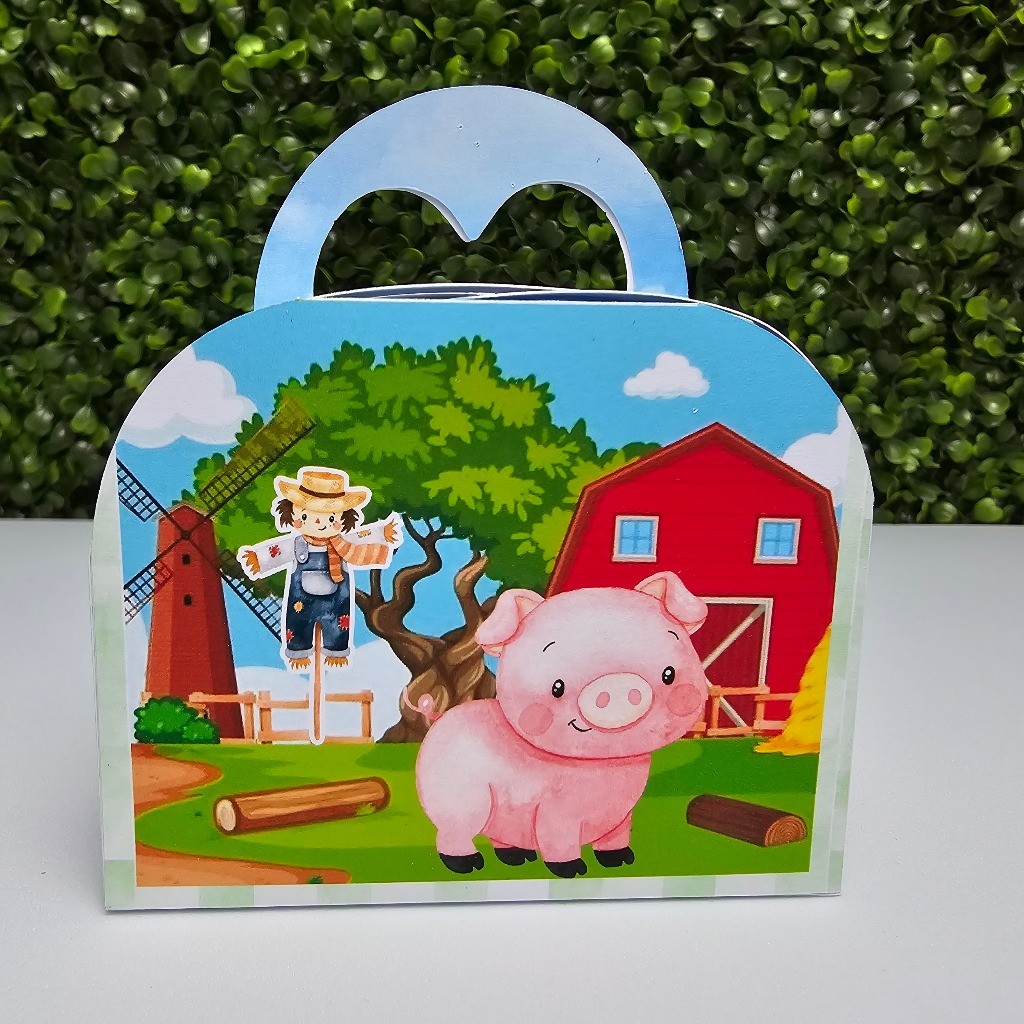 Caixa Lanchinho FAZENDINHA VERDE - Personalizados - Festa infantil - Aniversário - Lembrancinha