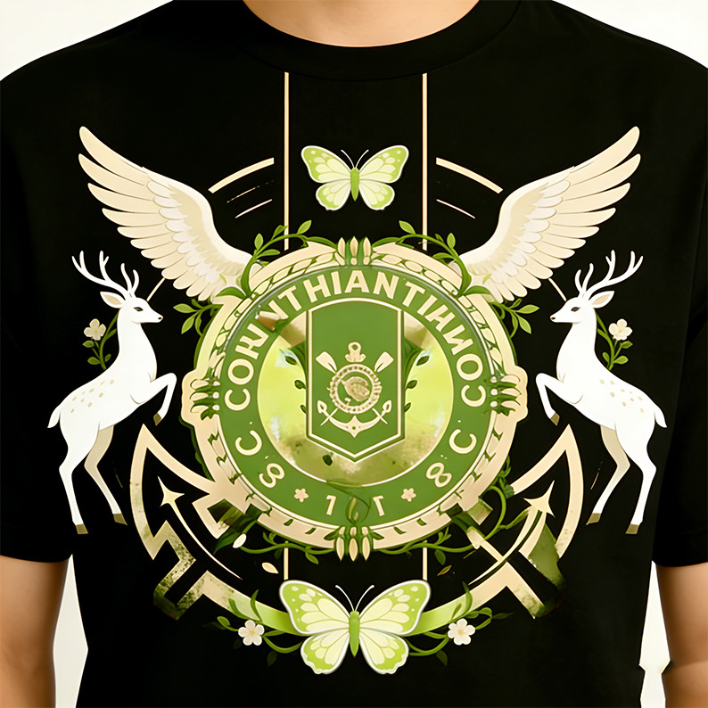 Camiseta Unissex Oversized Plus Size Feminina Masculina Estampa Corinthians  Leão Dourado e Águias |  Streetwear Premium