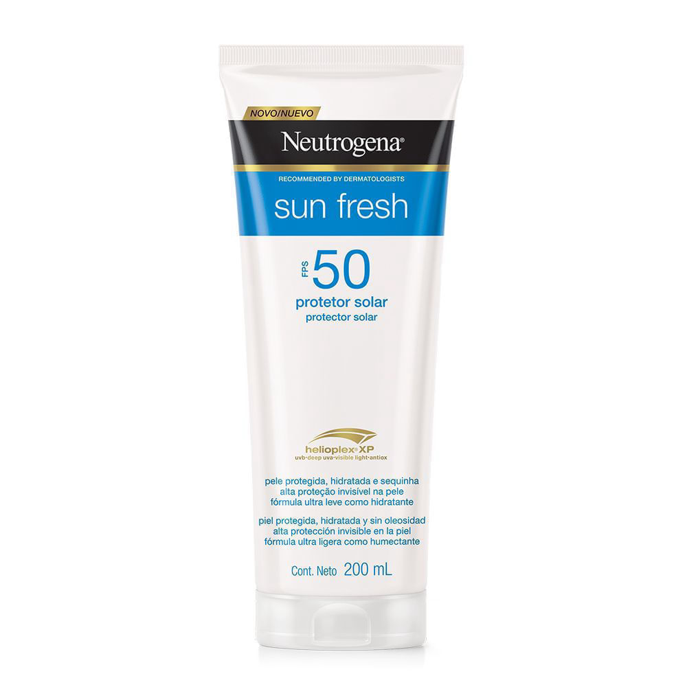 Protetor Solar Neutrogena Sun Fresh FPS 50 200ml em Oferta na Shopee