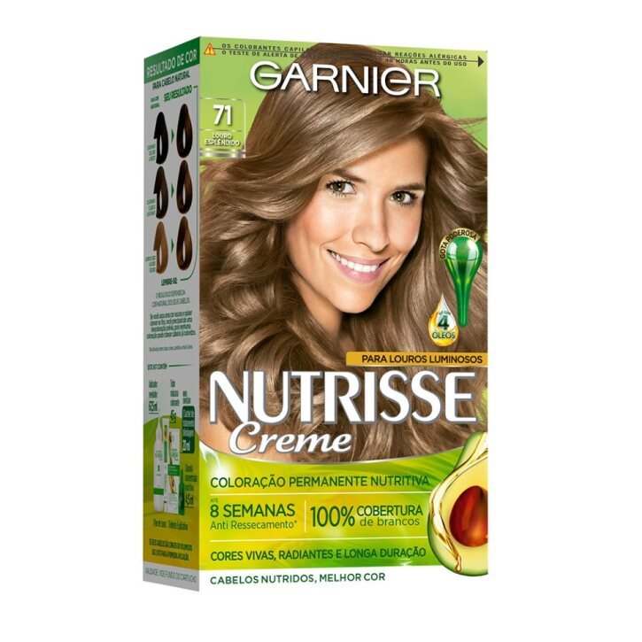 Tintura Nutrisse Creme Louro Esplêndido  71 em Oferta na Shopee